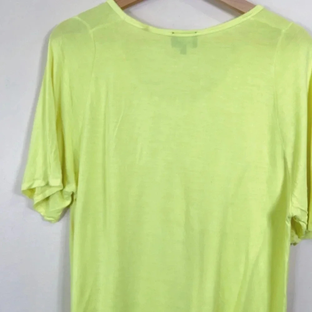 Aritzia Wilfred Free Neon Lime  Short Sleeve Top - Picture 7 of 10